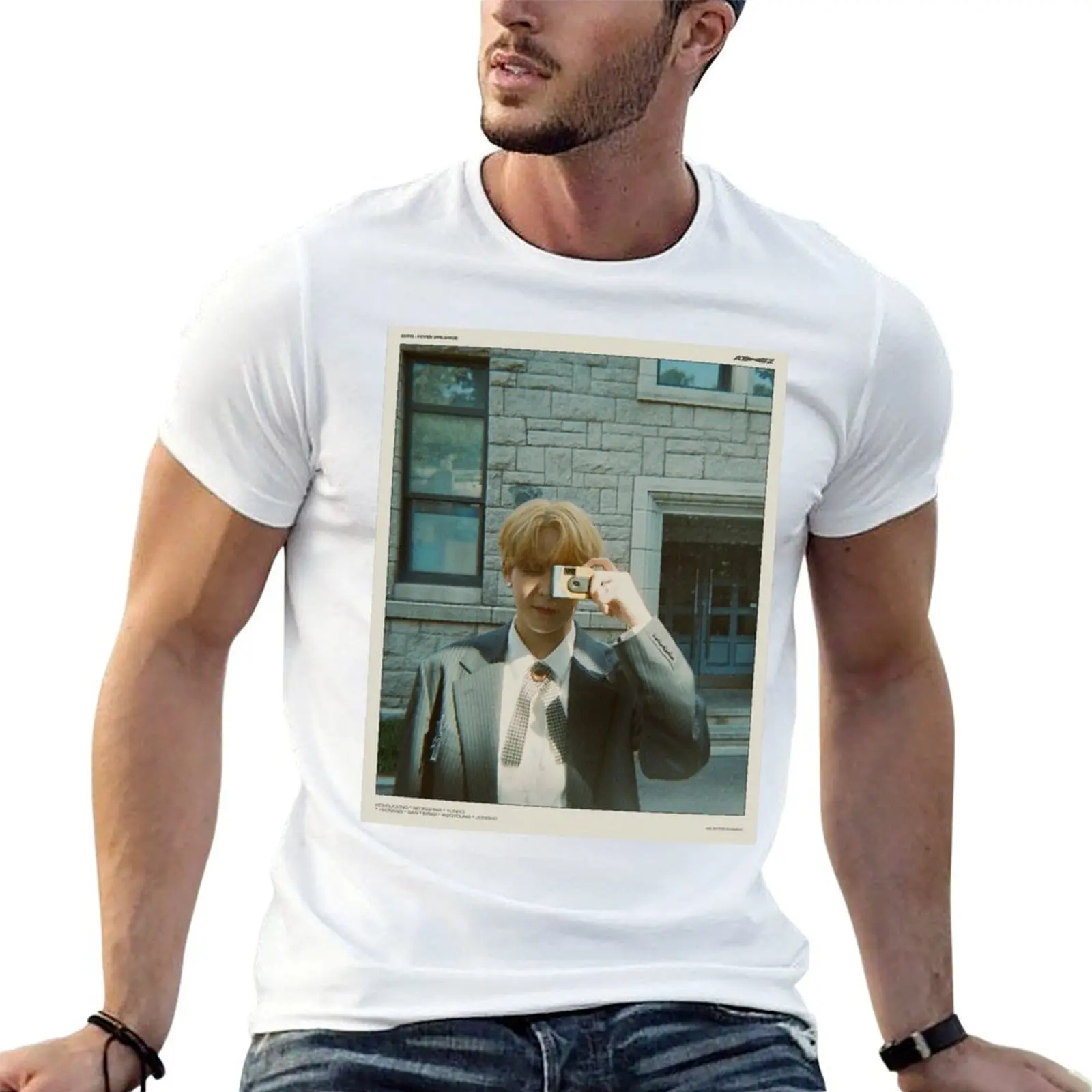 

ATEEZ Yunho T-Shirt t shirt men 100% cotton luxury brand t shirts for man pack cotton anime tshirt T-shirt