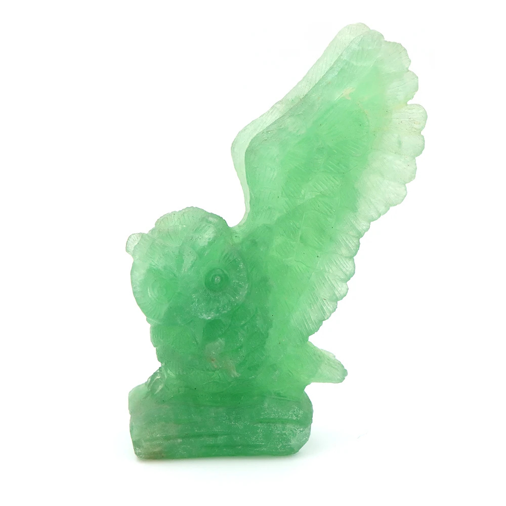 

4.3" Natural Crystal Energy Stones Fluorite Owl Statue Carved Animal Figurine Reiki Healing Gem Crafts Home Decor Christmas Gift