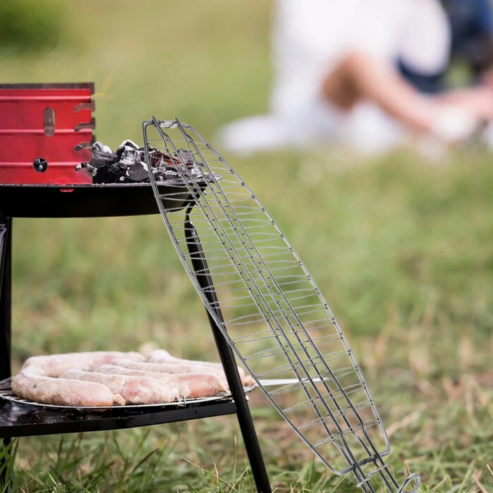 

Portable Camping Fish Grill Basket Replacement Outdoor Bbq Grate Stainless Steel Grilling Tool Large Capacity Barbecue Rack