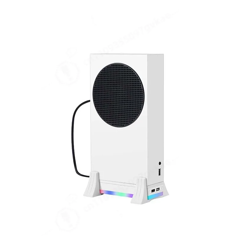 XSS Game Console Vertical Cooling Stand, RGB Light Cooler Fan Base, for Home Long-hour Gaming Heat Dissipation