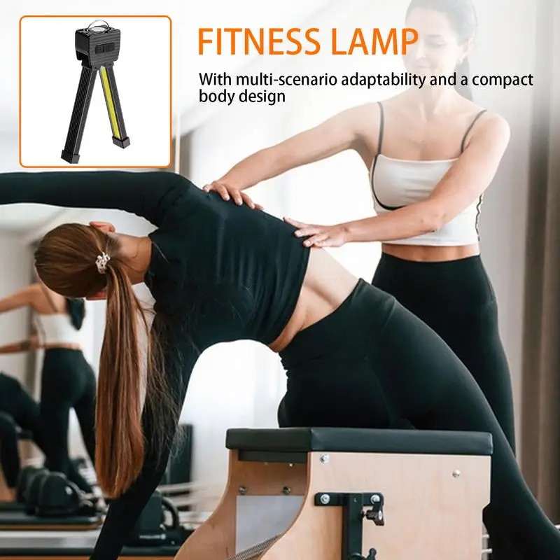 Gym Lighting Portable LED Posing Light Aluminum Alloy Folding LED Flashlight Hangable Lamp For Camping Stage Performance Fitness