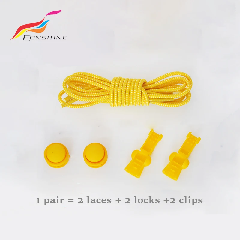 1 Pair Elastic laces Children Laces Without Tying Unisex Quick Lace Round Rubber Bands Lazy Shoelaces Sport Shoestrings