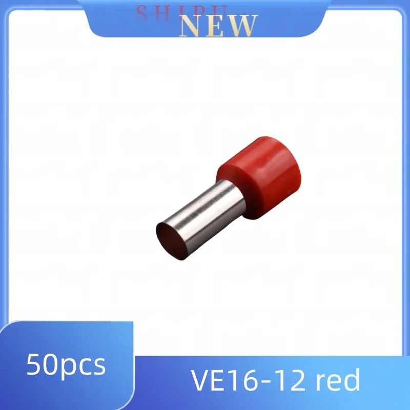 50PCS Electrical block cable terminator-terminals, insulated sockets  VE16-12 VE25-16 VE35-16 European tubular connector,