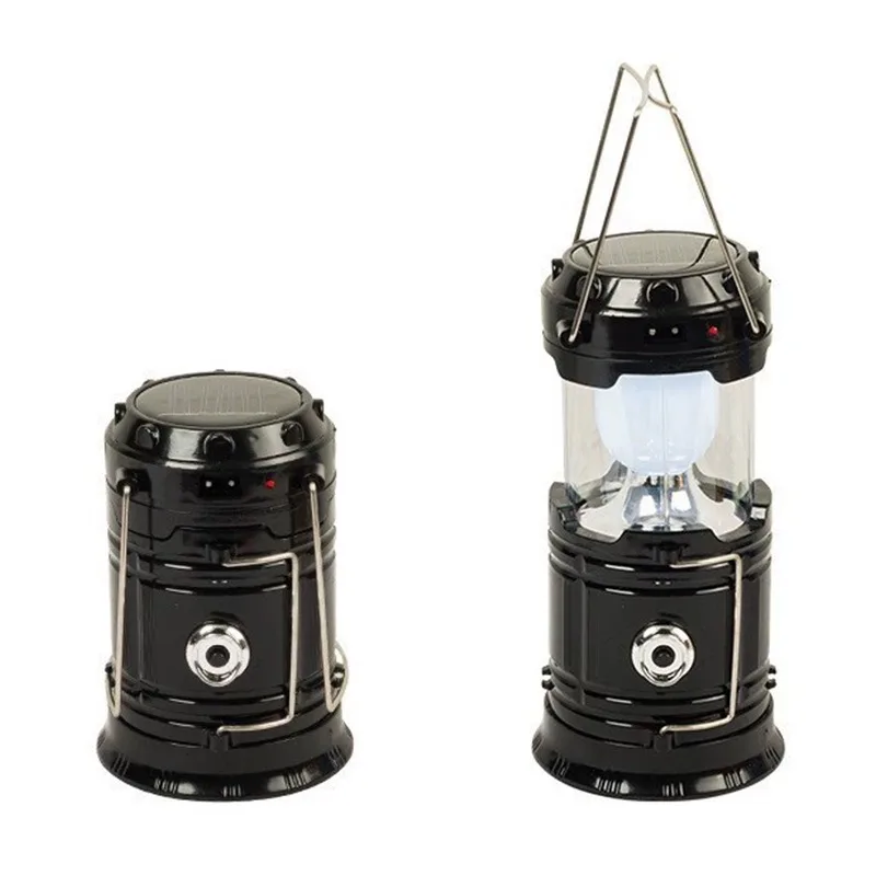Lumière portative super lumineuse multifonctionnelle extérieure: lanterne rechargeable LED à énergie solaire, éclairage de secours télescopique