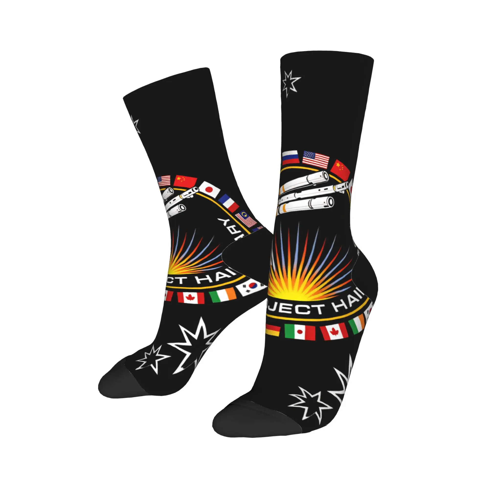 Project Hail Mary Socks  Leisure Stockings Winter Non Slip Couple Socks Soft Breathable Printed Running Socks