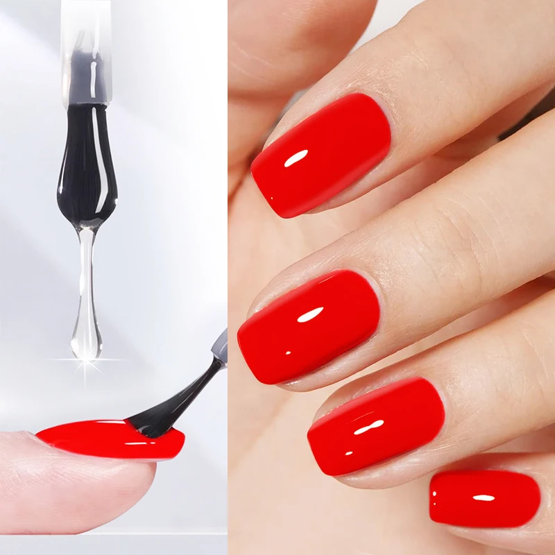 AWStorG 1/2Pcs 15ml 닦지 않는 탑베이스 코트 네일 젤 폴란드어 디자인 강화제 바니시 세미 퍼머넌트 UV LED 네일 아트 도구