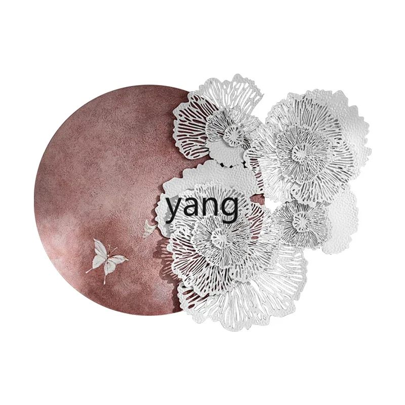 LTT wrought iron flower physical painting artistic sense living room decorative painting entrance hand-painted hanging painting