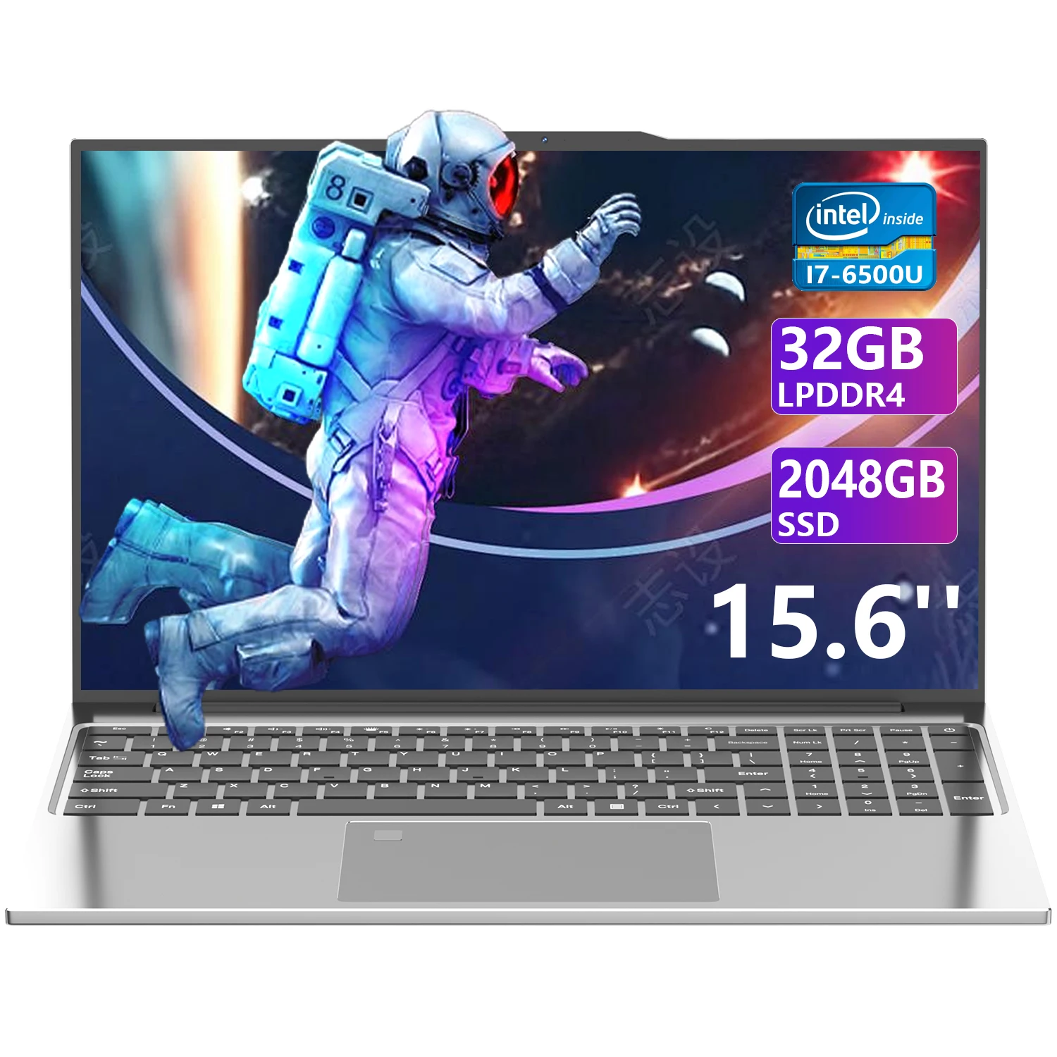 Ordenador portátil Intel Celeron i7-6500, computadora de 15,6 pulgadas, 32GB de RAM, 2TB SSD, oficina, estudio, PC, Windows 11, resolución de 1920x1080