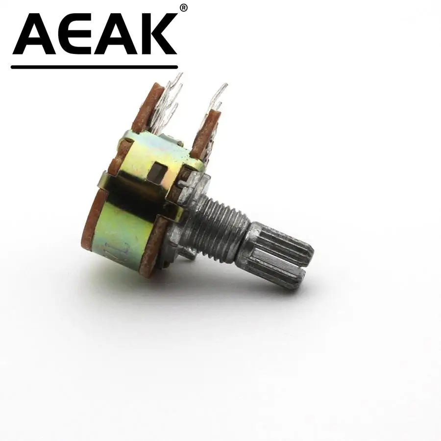 WH148 Dual Stereo Potentiometer Pot B10K 50K Ohm R Linear shaft 15mm 15 shaft =15 6Pin Shaft WH148 Amplifier