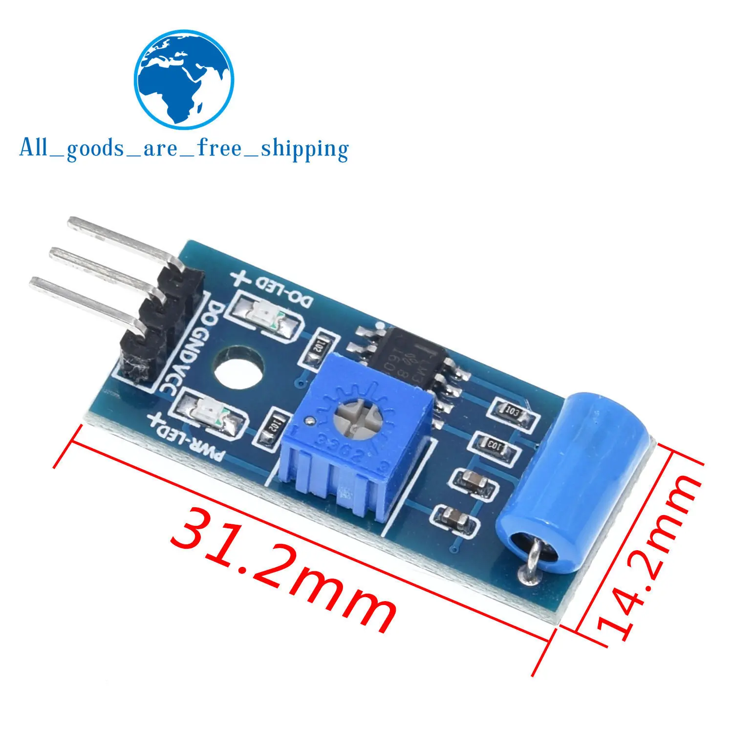 TZT normally closed type vibration sensor module Alarm sensor module Vibration switch SW-420 for arduino