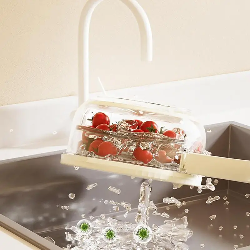 Fruit Washing Bowl Vegetable Washing Basin Double Layer Multifunctional Drain Colander Bowl Vegetable Washbasin Basket For