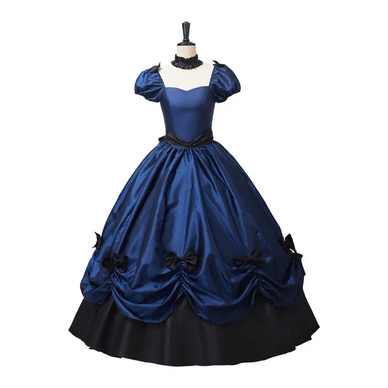 

qq273Women's Civil War Southern Belle Ball Gown Gothic Victorian Rococo Dress Costume for Christmas Hallowe