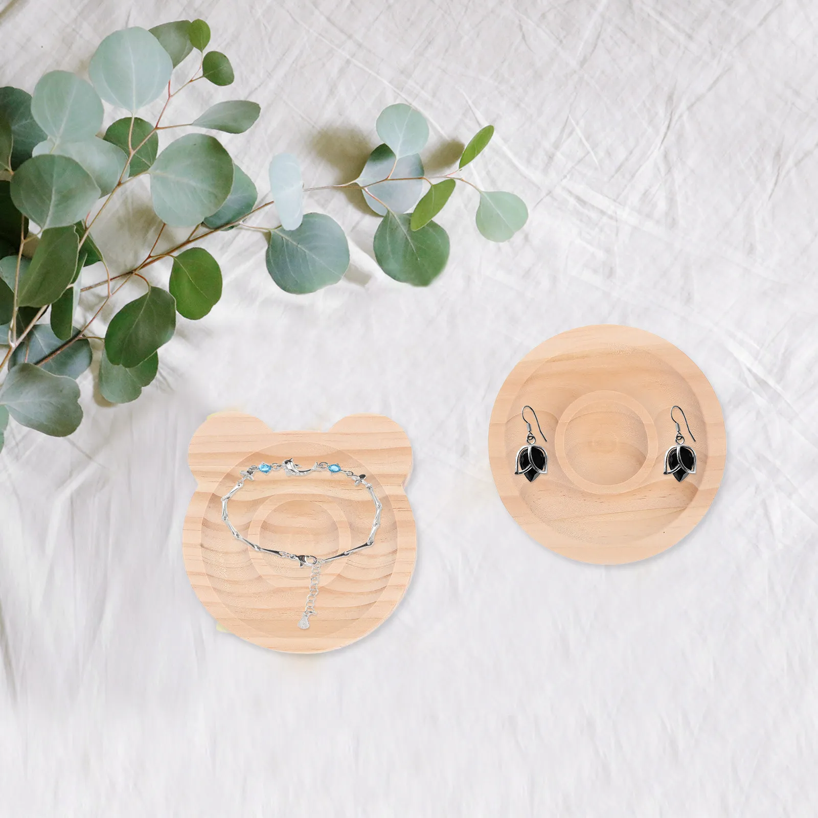 

Набор из 4 деревянных подставок для браслетов, органайзер для демонстрации украшений из массива дерева, элегантная полированная вручную доска для бусин для изготовления браслетов и ювелирных изделий