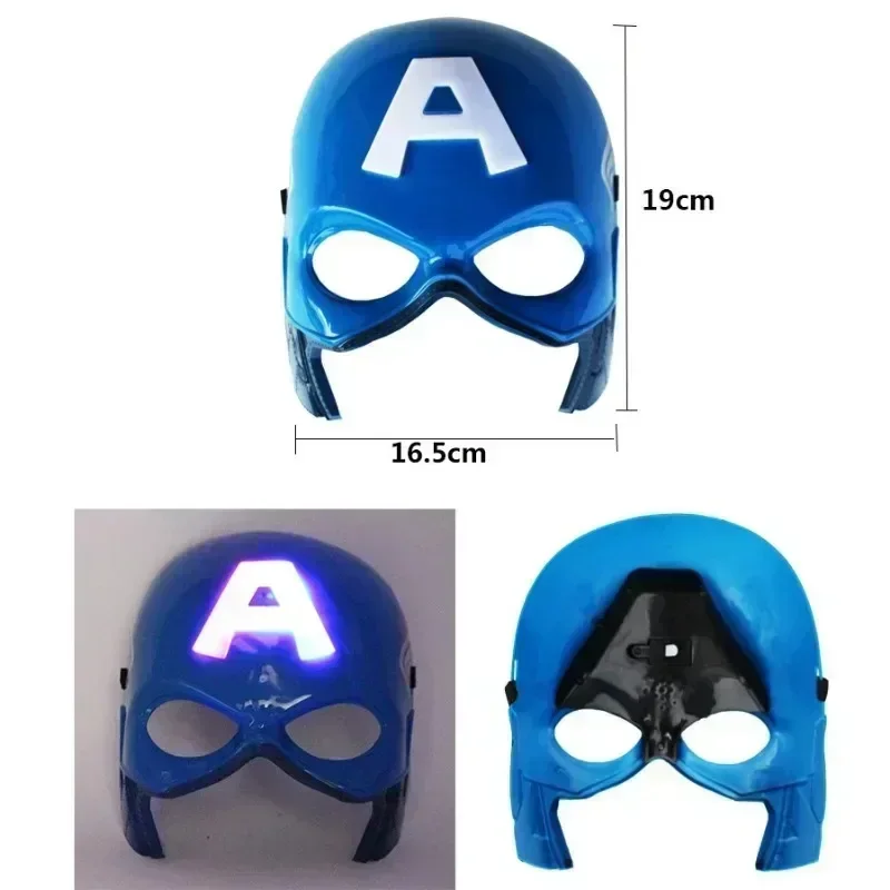 One Piece Marvel Spiderman Masks Hulk Iron Man Captain America  Figure Led Light Collection Decoration Cosplay Model Toys Gifts