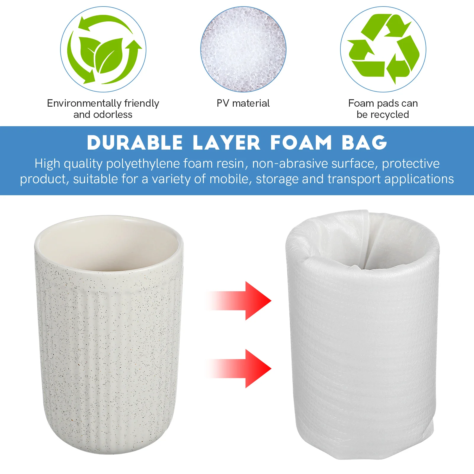 100 Pcs Shockproof Packaging Bags Lightweight Waterproof Storage Packing Supplies Foam Mailer Office Binding Combs Spines