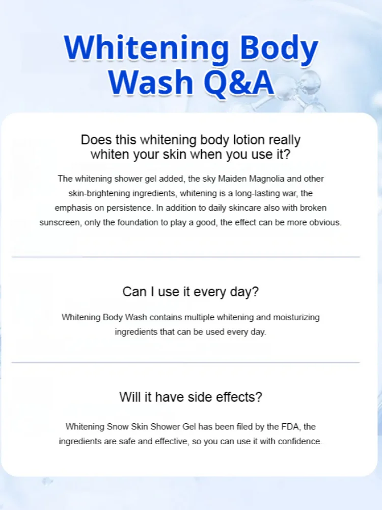 Women's Body Wash Rejuvenating White Moisturizing Niacinamide Hydrating Body Wash