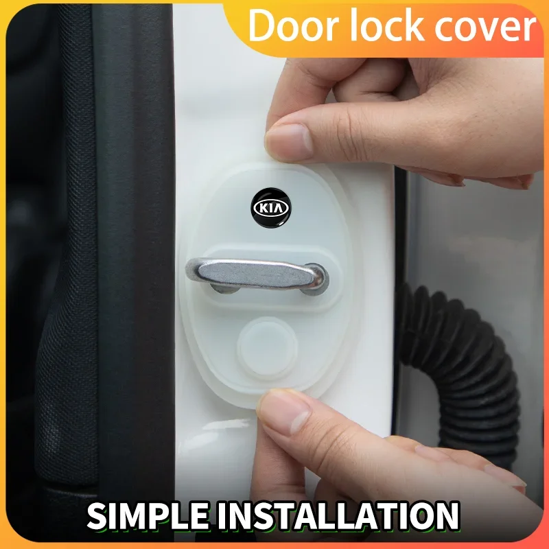 

4PCS Car Door Lock Cover Case Accessories For Kia Sauer CUB CEED Cerato Forte K8 K900 Optima Picanto RIO Ray EV XCEED KX3 EV6