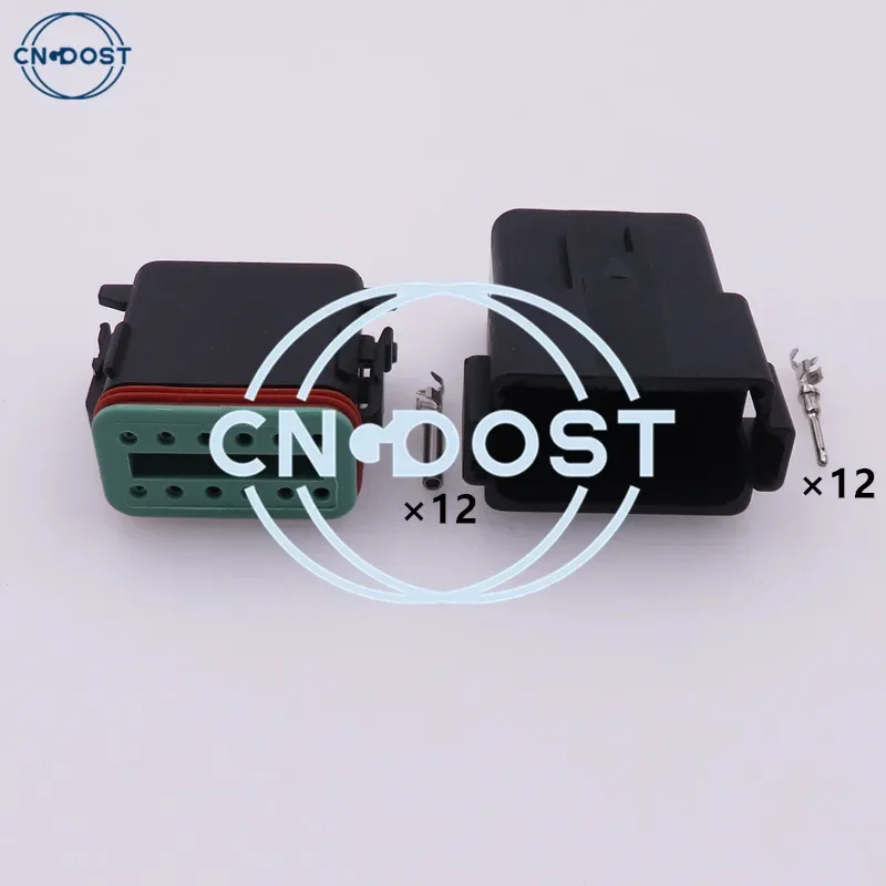 

1 Set 12 Pin Car Socket Auto AC Assembly Window Plastic Housing Wire Cable Plug For Excavator Crane DT04-12P DT04-12S