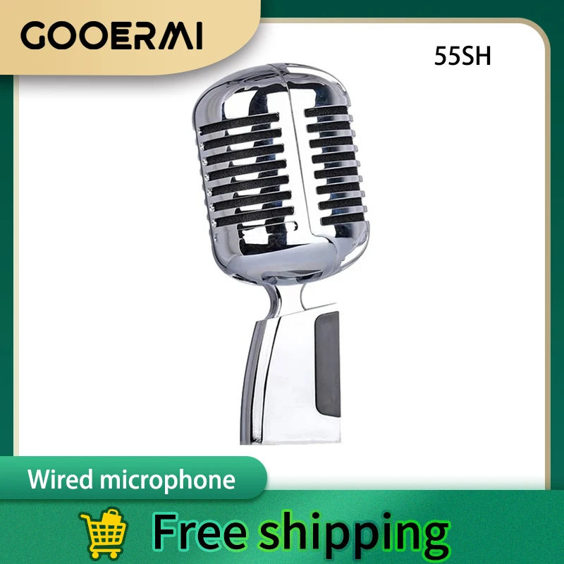 gooermi-sum-55sh-microfono-de-estilo-vintage-profesional-canto-retro-microfono-con-cable-dinamico-en-movimiento-microfono-vocal-clasico