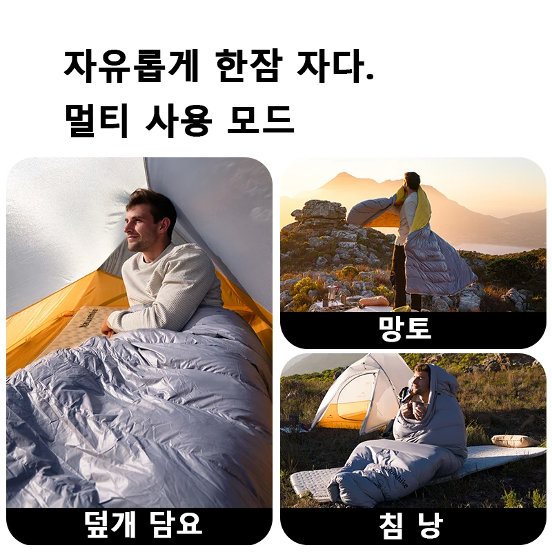 Naturehike Duck Down Sleeping Bag CW400 CW700 Adult Outdoor Camping Winter Thickened Cold Lightweight Sleeping Bag 썸네일 5