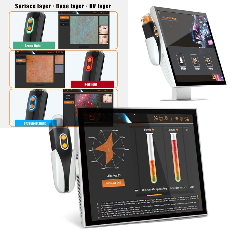 2026 Al Intelligent Skin Hair Follicle Test 50X Hair Analysis Scalp Test High-Tech Professional Instrument Beauty Salon
