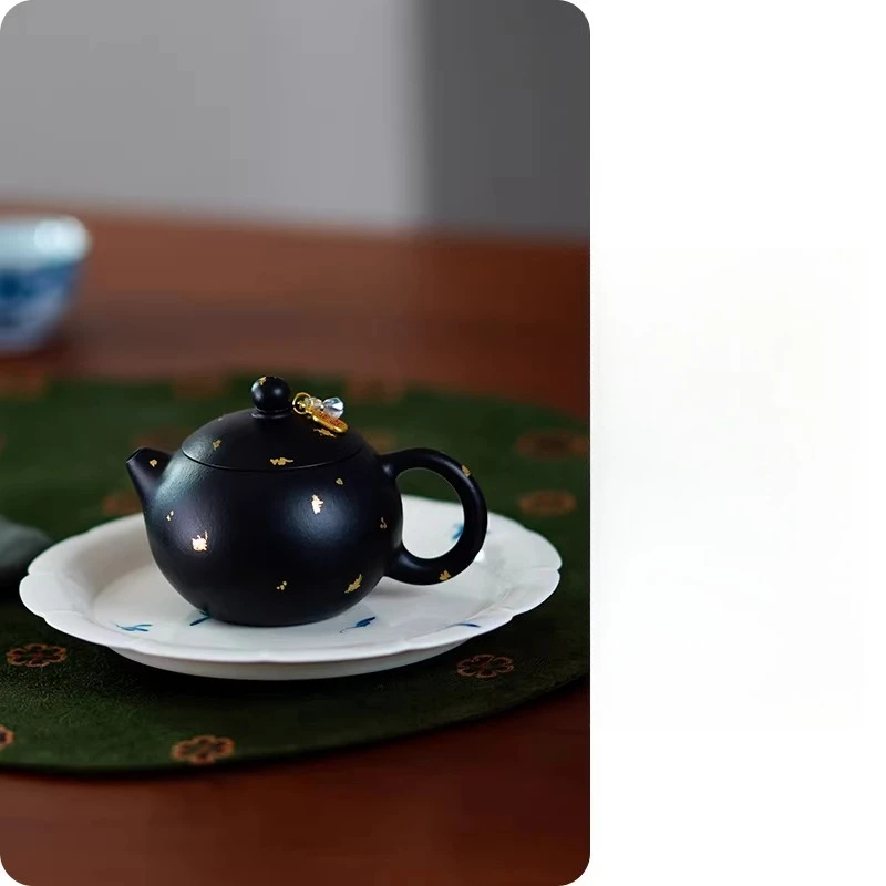 Zisha pot raw ore Zhu mud ash sprinkle pour Xishi pot sketch Kung Fu teapot 120