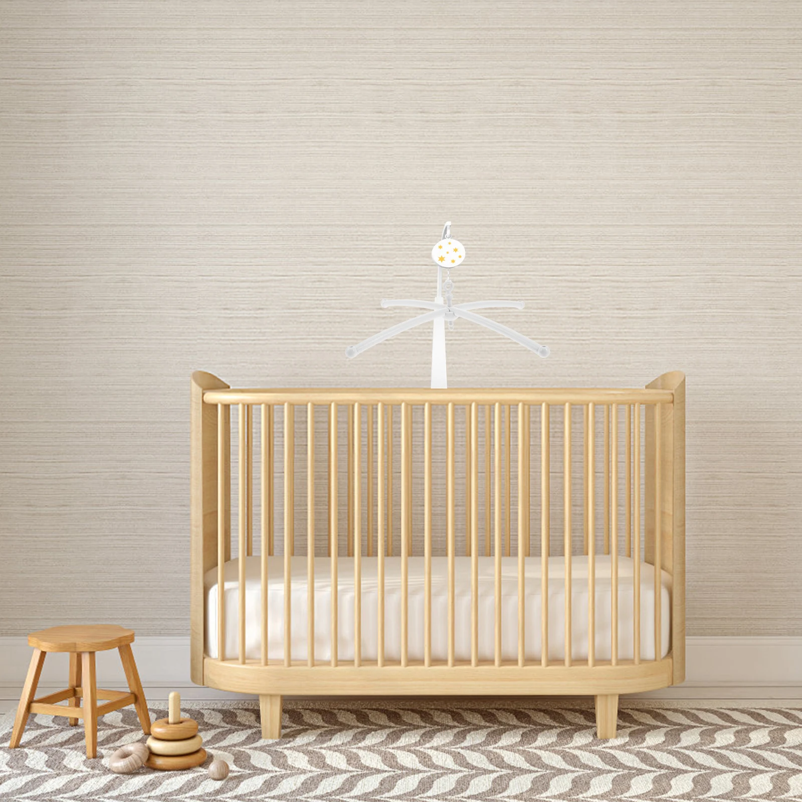 

Bed Bell Cross Baby Mobile Holder Construction Crib Toddler Compatible Bassinet Toy Hanger Plastic Parts