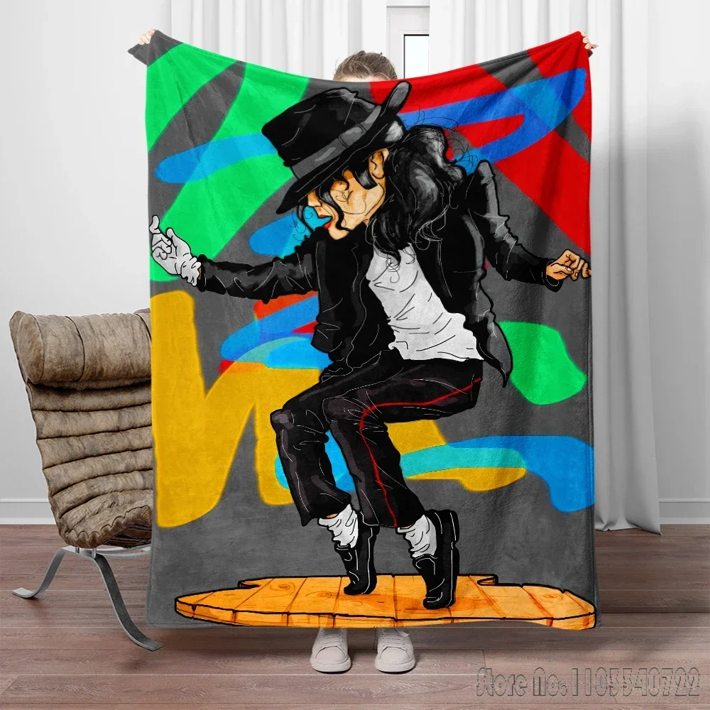 

MJ King of Pop Michael Jackson Blanket Throw for Bed Sofa Decor Fleece Nap Blankets Boys Girls Children Gift