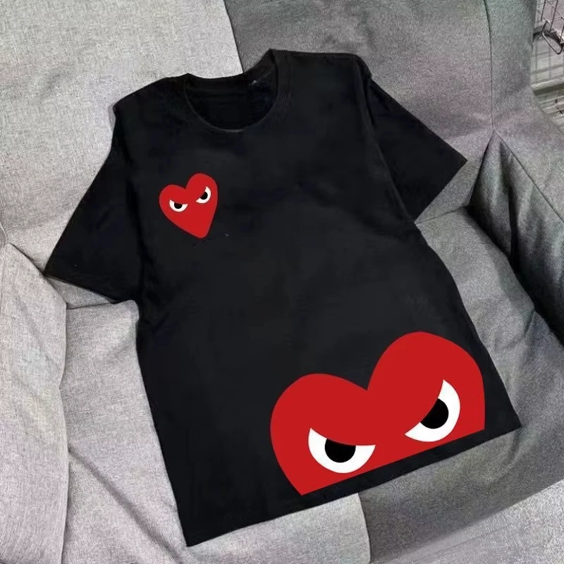 Men's Cotton T-shirt Men's and Women's Universal All-match Cotton Round Neck Y2K Retro Trend Pattern Printed Short Sleeve