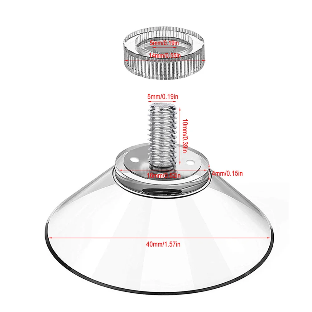 Parts Suction Cup 4/8 Pcs 40mm 8mm Accessories Clear Suction Nut PVC Rubber Suckers Suction Cup High Quality