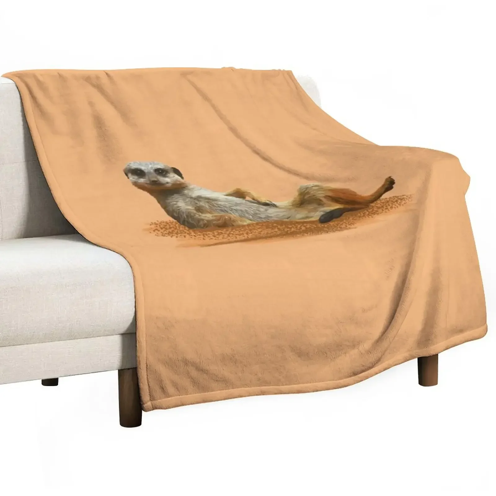 

meerkat Throw Blanket Hair manga Blankets