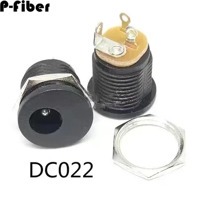 Dc-022 dc-022b dc-022a 100pcs 5.5 * 2.1 welding wire round hole DC power socket DC base waterproof dust cap