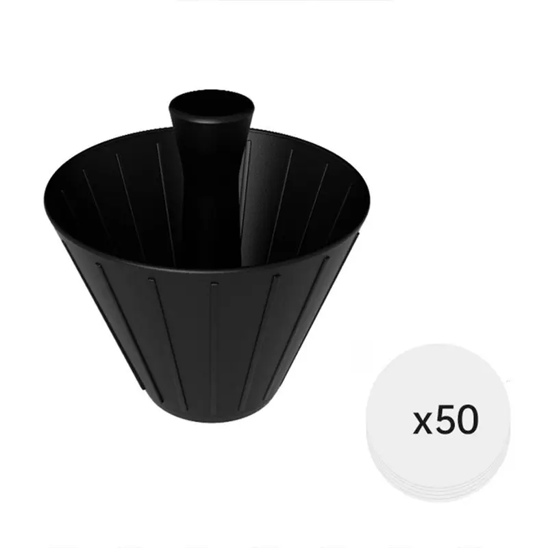 

Многоразовый кофейный фильтр-дриппер YCOC-Origami Cone Design для ручного заваривания кофе с фильтрующей бумагой 155 мм, черный