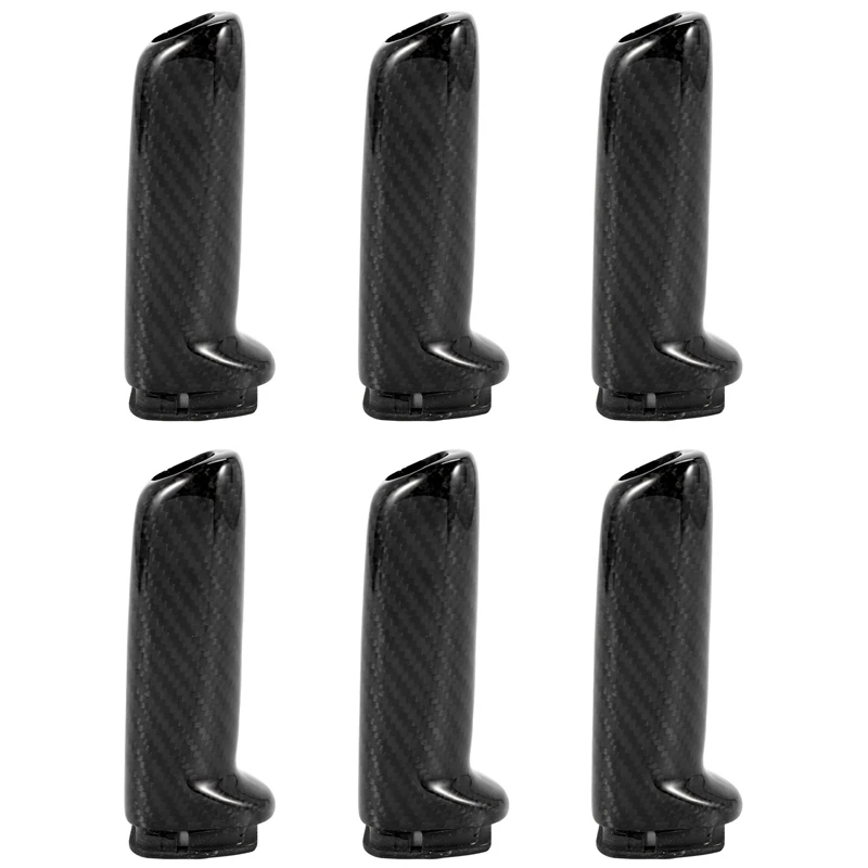 

6X For Bmw E46 E90 E92 E60 E39 F30 F34 F10 F20 Universal Carbon Fiber Car Handbrake Grips Cover Interior Trim