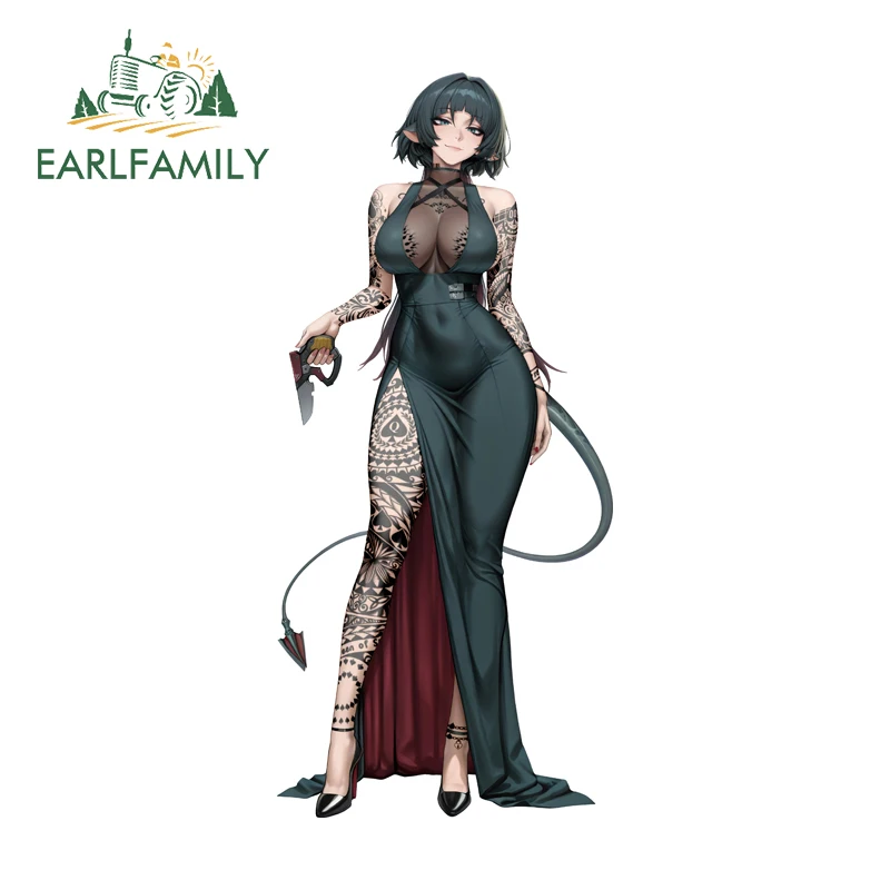 EARLFAMILY Tattoo Jane Doe DIY Stickers Popular Zenless Zone Zero Decal Succubus Scratch-Proof Car Wiper Door Window Stickers