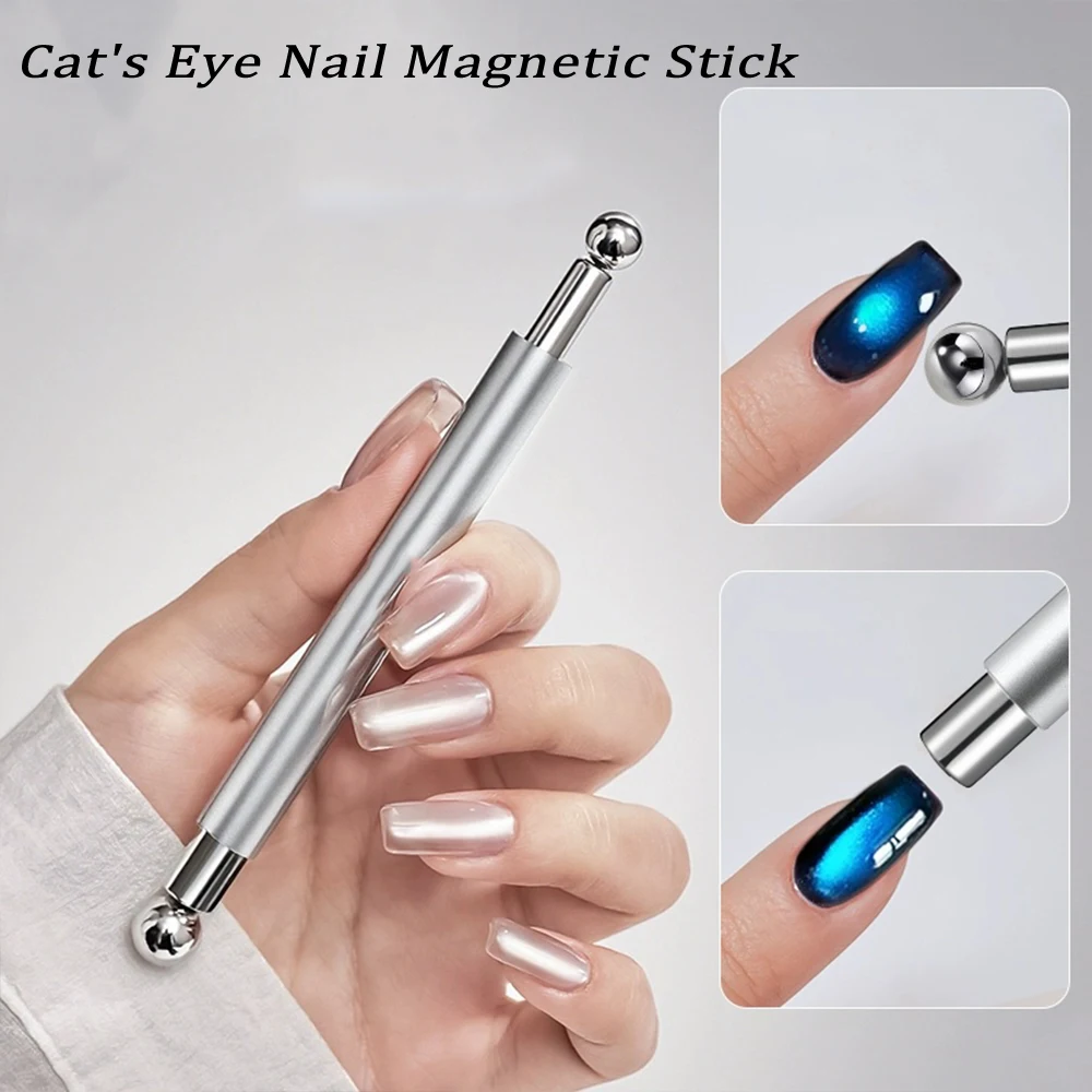 

1Pcs Round Steel Magnetic Ball Double-Headed Thickened Cat-Eye Magnetic Stick Cylindrical French Magnet Pen Cat Eye Magnet Tool