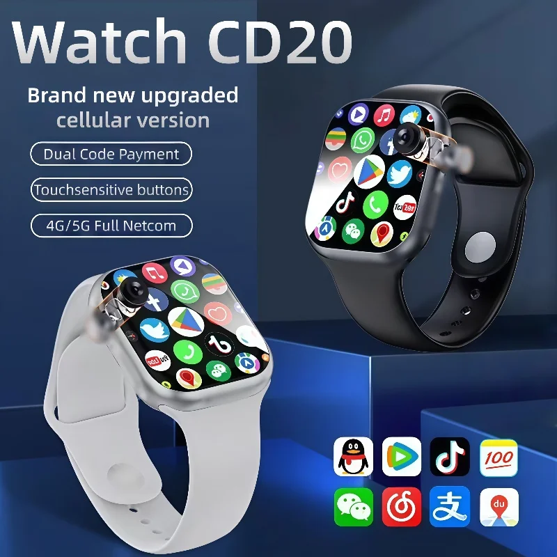 

CD20 Smart Watch 5G Android 10.0 Smartwatch With 180° Rotary Camera GPS WIFI HealthSmartwatch