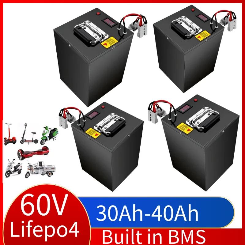 

LiFePo4 60 В 30 Ач 40 Ач литиевая батарея с BMS 20S для 1000 Вт 2000 Вт 3000 Вт 4000 Вт электрический скутер мотоцикл мобильный трехколесный велосипед 1 с