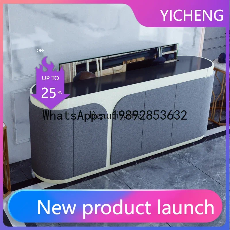 

QQ Intelligent integrated TV cabinet light luxury high-end leather new modern custom floor cabinet