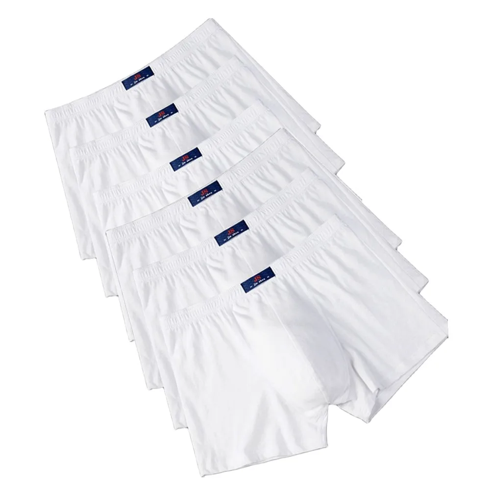 6 Pack White Men Boxers Shorts Underwear Bottom Cotton Modal Knickers Boy Panties Underpants Marry Undies Homme Tighty-whities