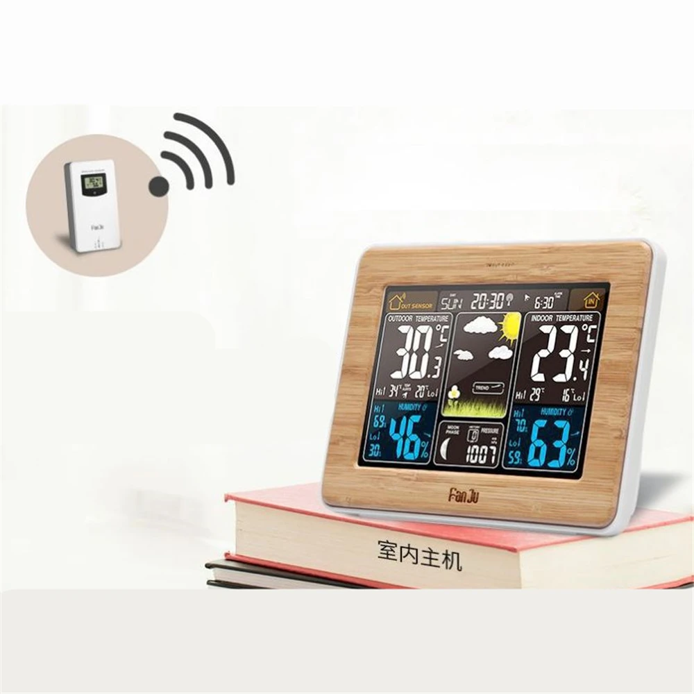 Multi-functional Electronic Desktop Clocks Digital Smart Alarm Clock Watch with Wake Up Weather Forecast Snooze Calendar Date