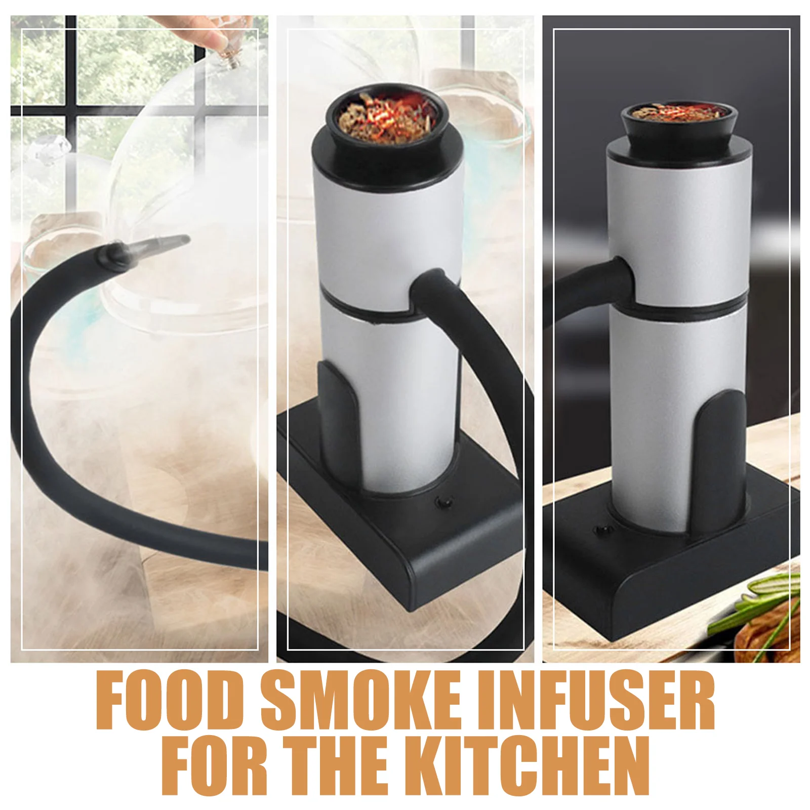 Handheld Smudging Machine Food Smoke Generator Barbecue Cocktail Smoking Kit Plastic Steak Smoker Infuser Kitchen