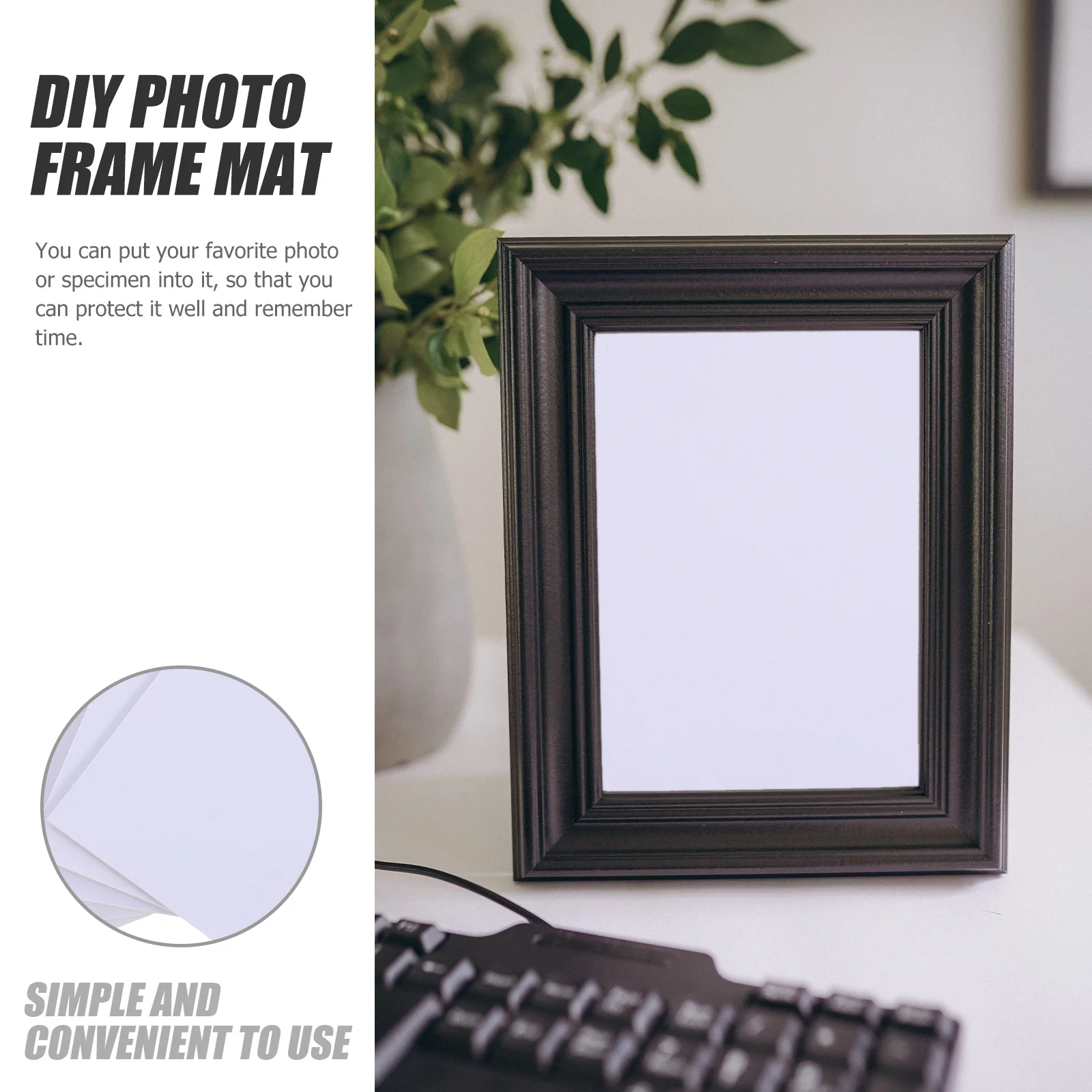 

20pcs Hole Mat Board Diy Photo Frame Paper For Photo Frame Pre-Cut Diy Picture Matting Craft Supply Artwork Display Mount