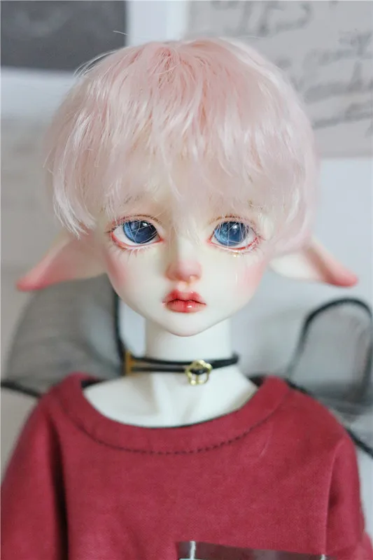 BJD 인형 가발, 1/3 1/4 1/6 Blythes 1/6 9-10in 에 적합, 새로운 다용도 마이크로 컬, 남성 헤어 고온 실크 가발