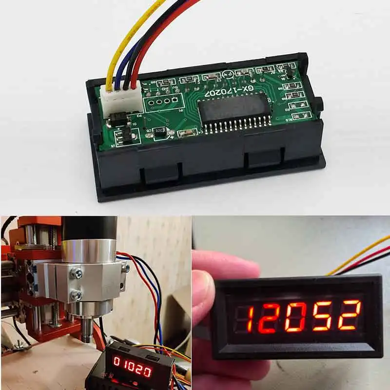 300W/500W Brushless Spindle Motor Mini Speed Dispaly Tachometer for Stepper Motor Driver Air-cooled Spindle Display