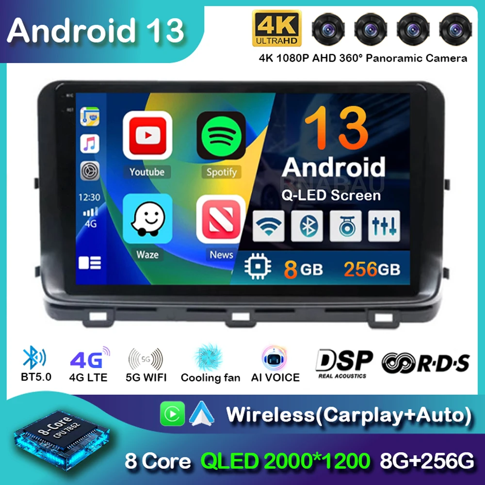 

Android 13 Carplay Auto WIFI+4G Car Radio For Kia Ceed 3 CD 2018 - 2022 Multimedia Video Player Navigation GPS Stereo Head Unit