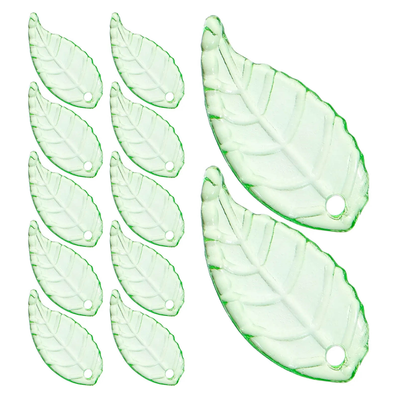 

200G Acrylic Leaf Beads 10x22mm Transparent Bright Color Plastic DIY Flower Ornaments Jewelry Accessories for Crafting Necklaces