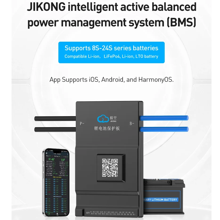 Jk Bms B2A20S20P 200A with CAN Heat BT Active Balance 2A Smart Bms