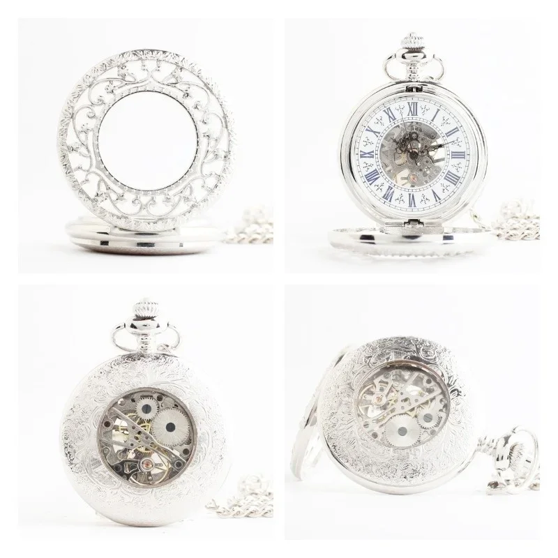 Pocket watch secret garden automatic mechanical pocket watch retro old Shanghai flip carved hollow coupling watch