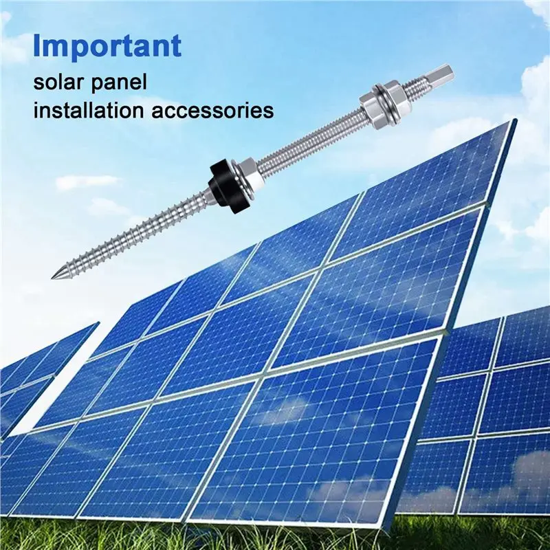 DT17 80 Pack M10 x 200mm Hanger Bolts, Stainless Steel V2A Pre-Assembled, Height Adjustable for Solar Panel Roof Mounting